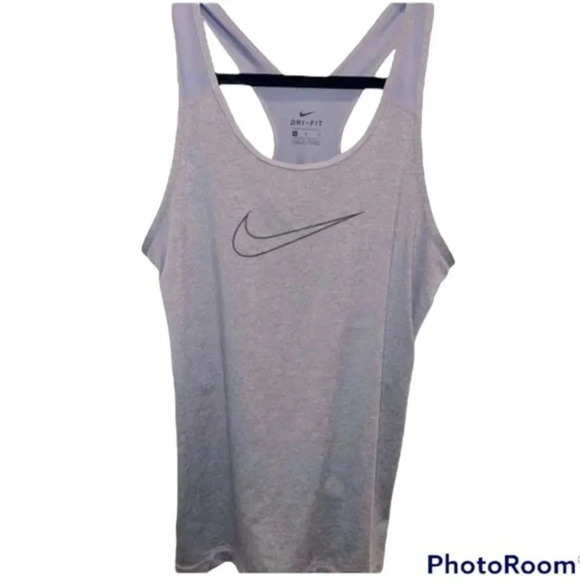 WOMENS NIKE DRI FIT RACERBACK GREY TANK SIZE MEDIUM - Picture 3 of 10